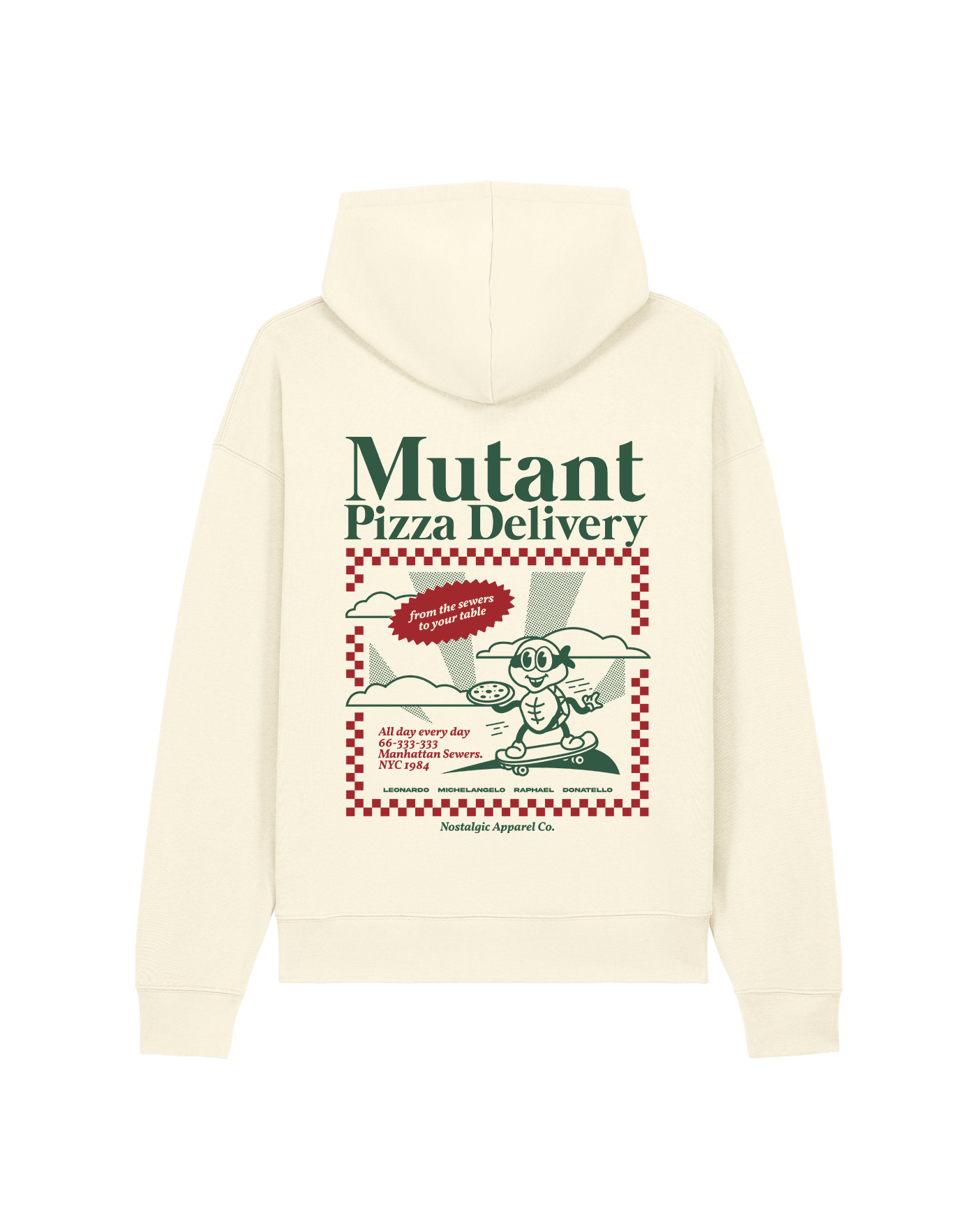 Mutant Pizza Delivery | Relaxed Hoodie | Nostalgic Apparel