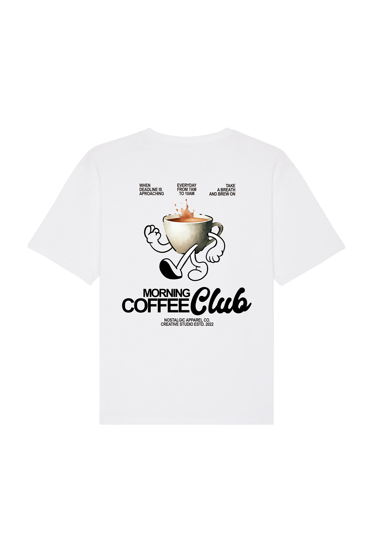 Morning Coffee Club | White Tee