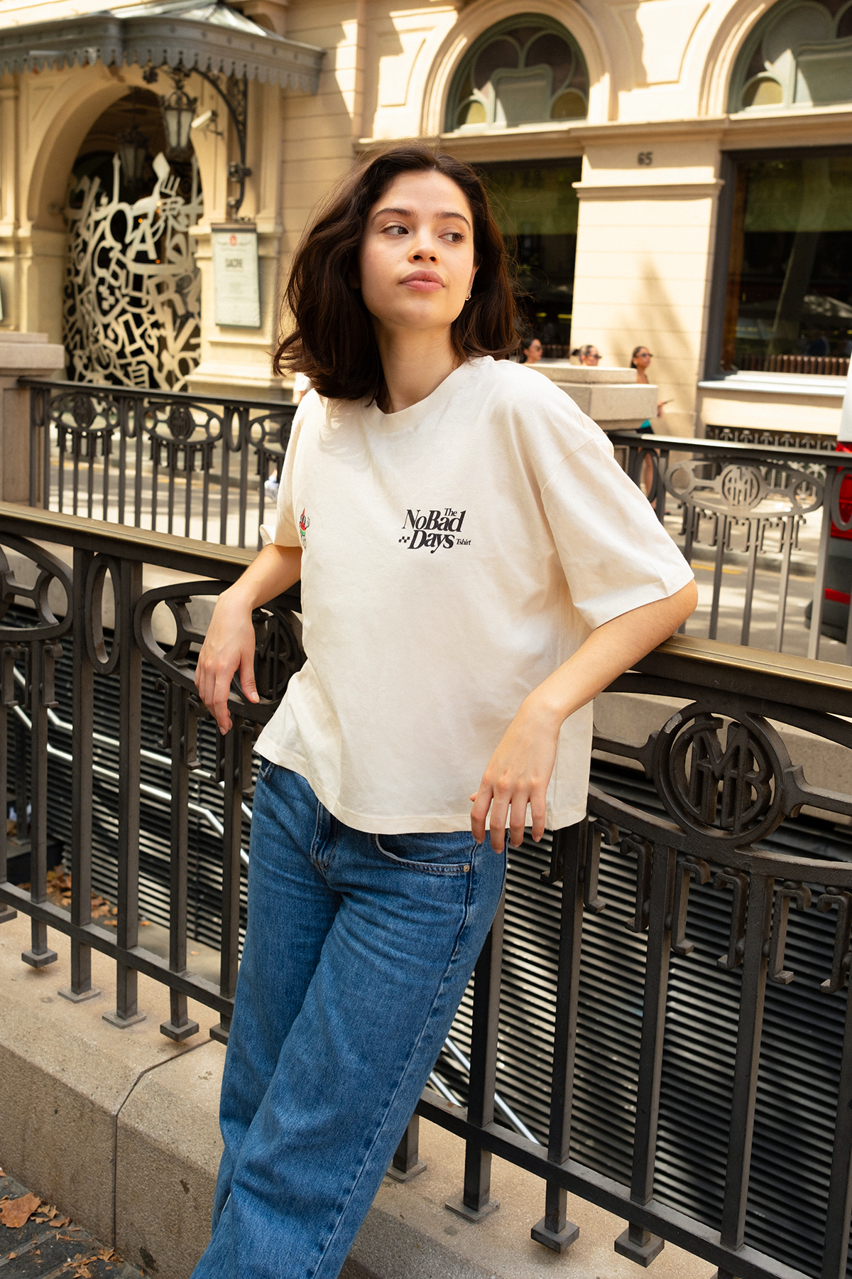 The No Bad Days Tshirt | Natural Cropped Tee