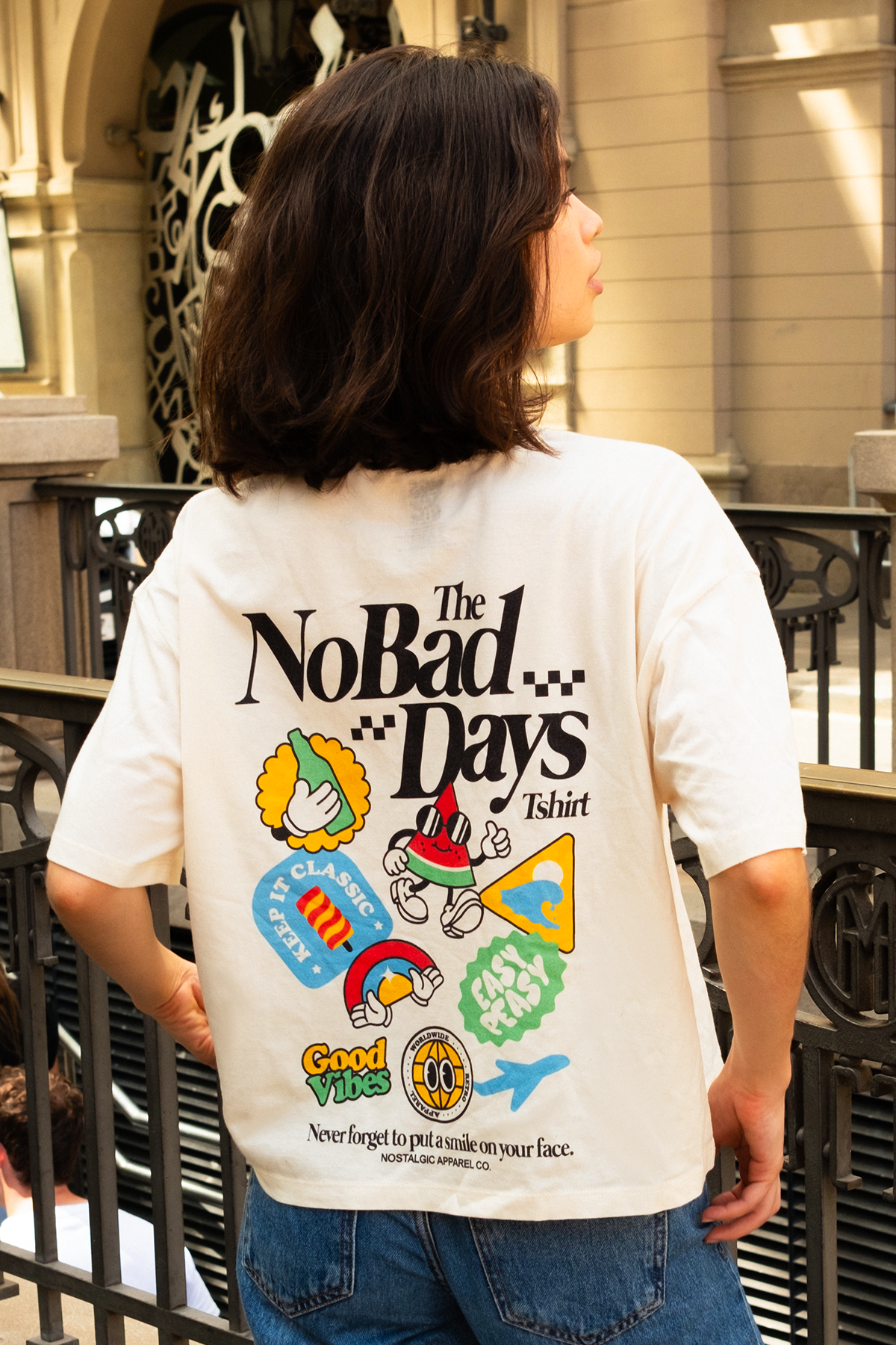 The No Bad Days Tshirt | Natural Cropped Tee