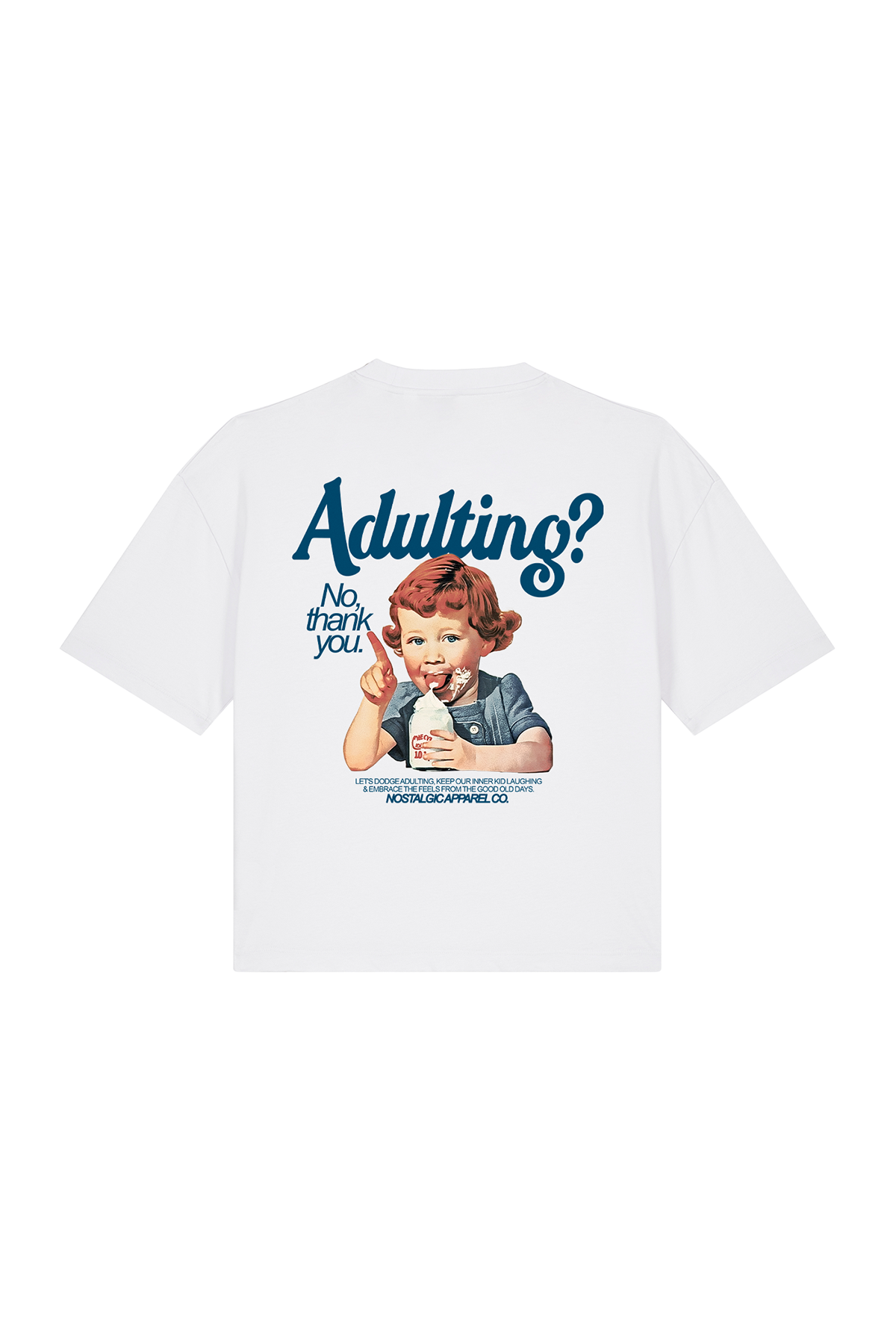 Adulting? No, thanks | White Cropped Tee