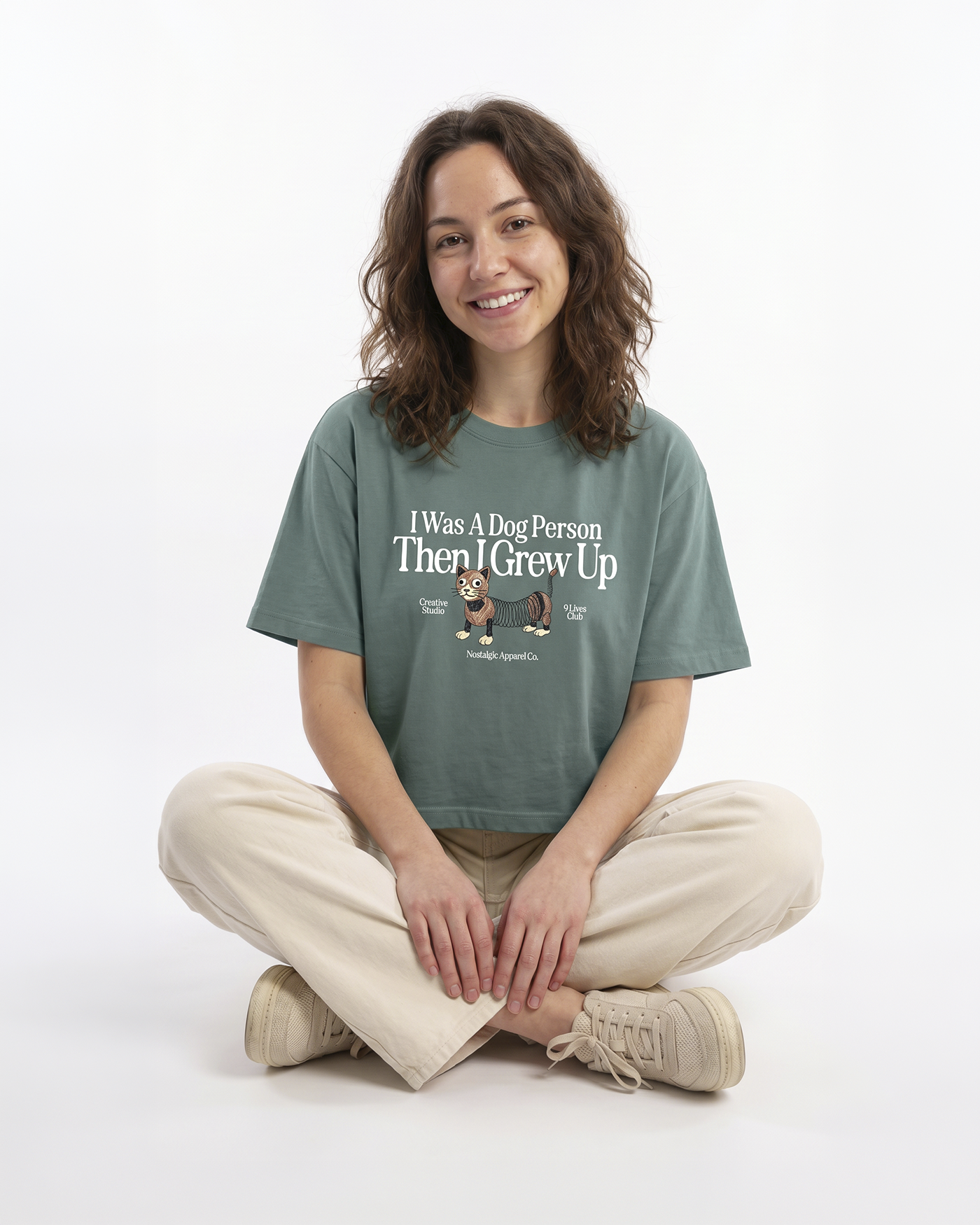 I was a dog person | Cropped Tee