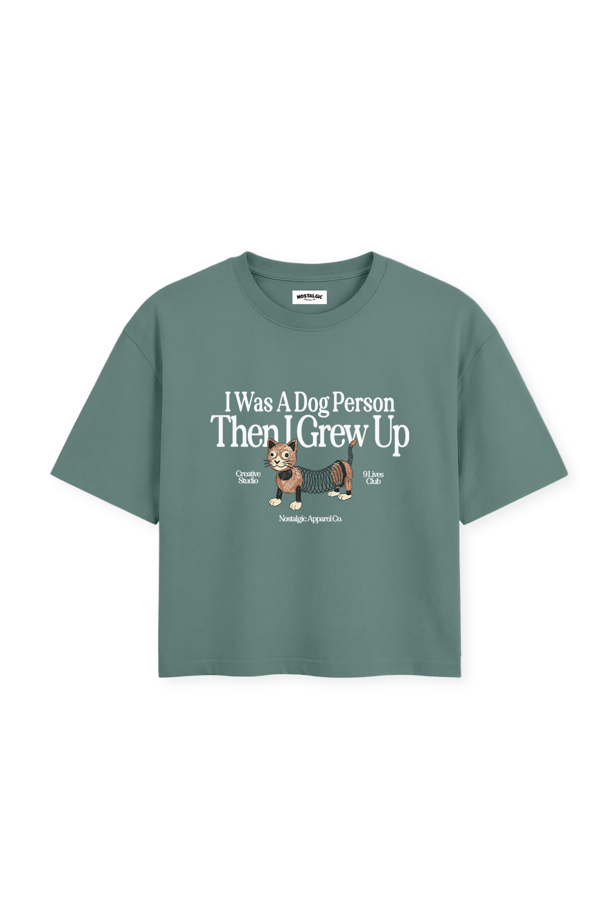 I was a dog person | Cropped Tee