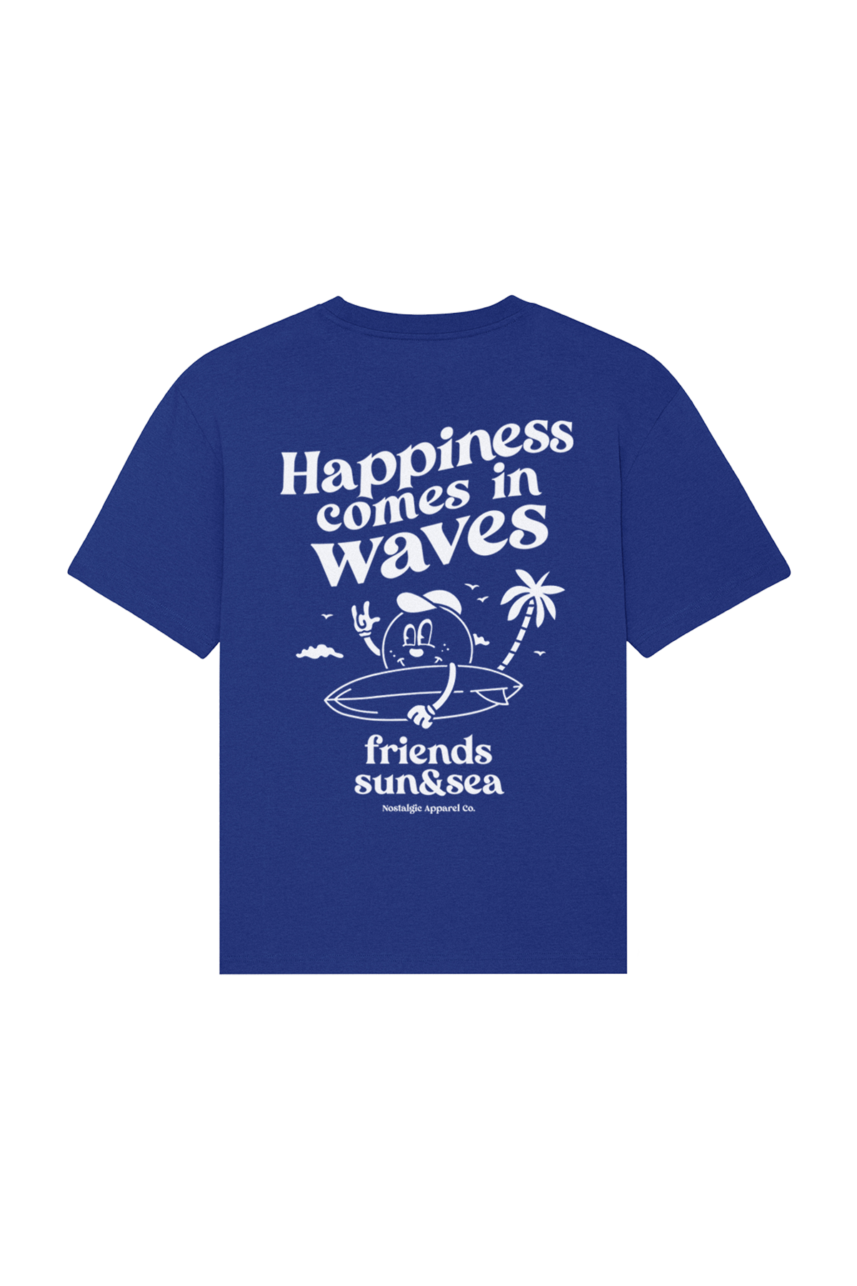 Happiness comes in waves | Blue Tee