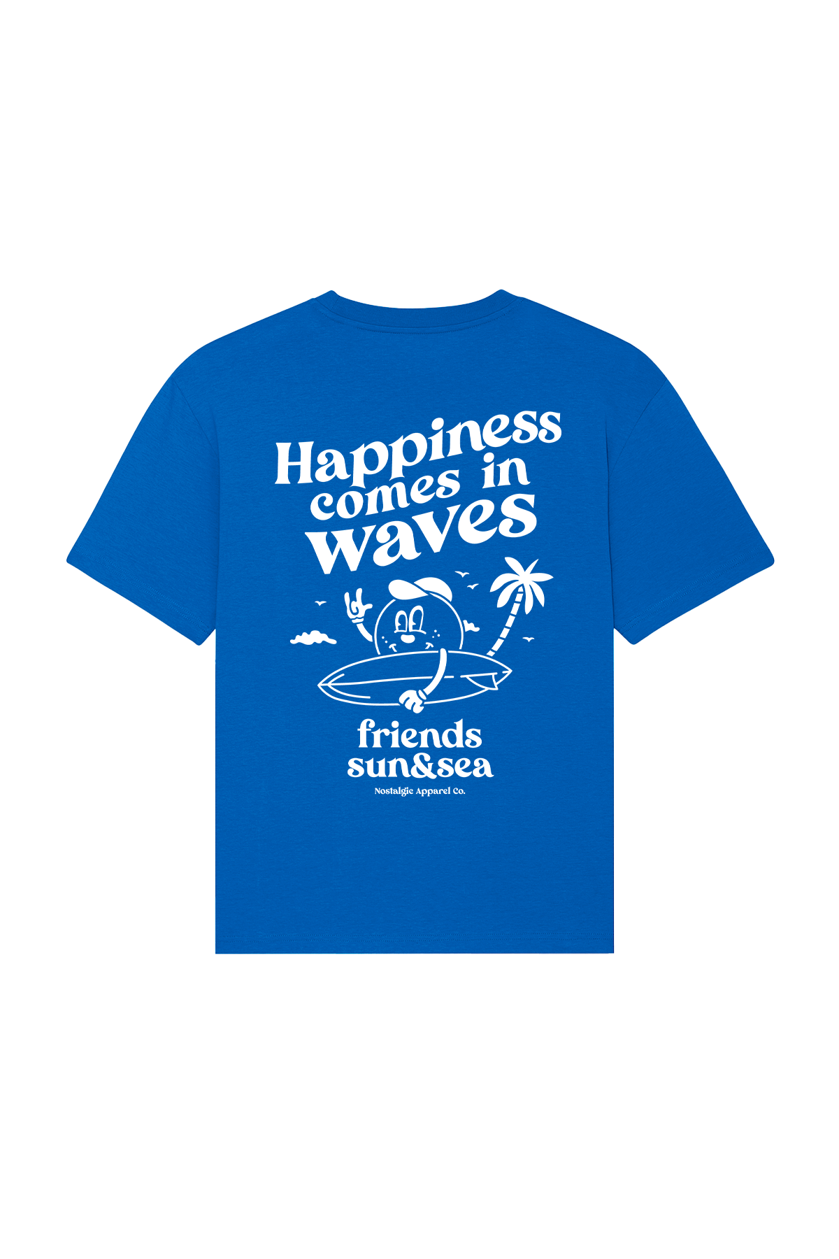 Happiness comes in waves | Blue Tee – Nostalgic Apparel Happiness comes in waves | Blue Tee – Nostalgic Apparel