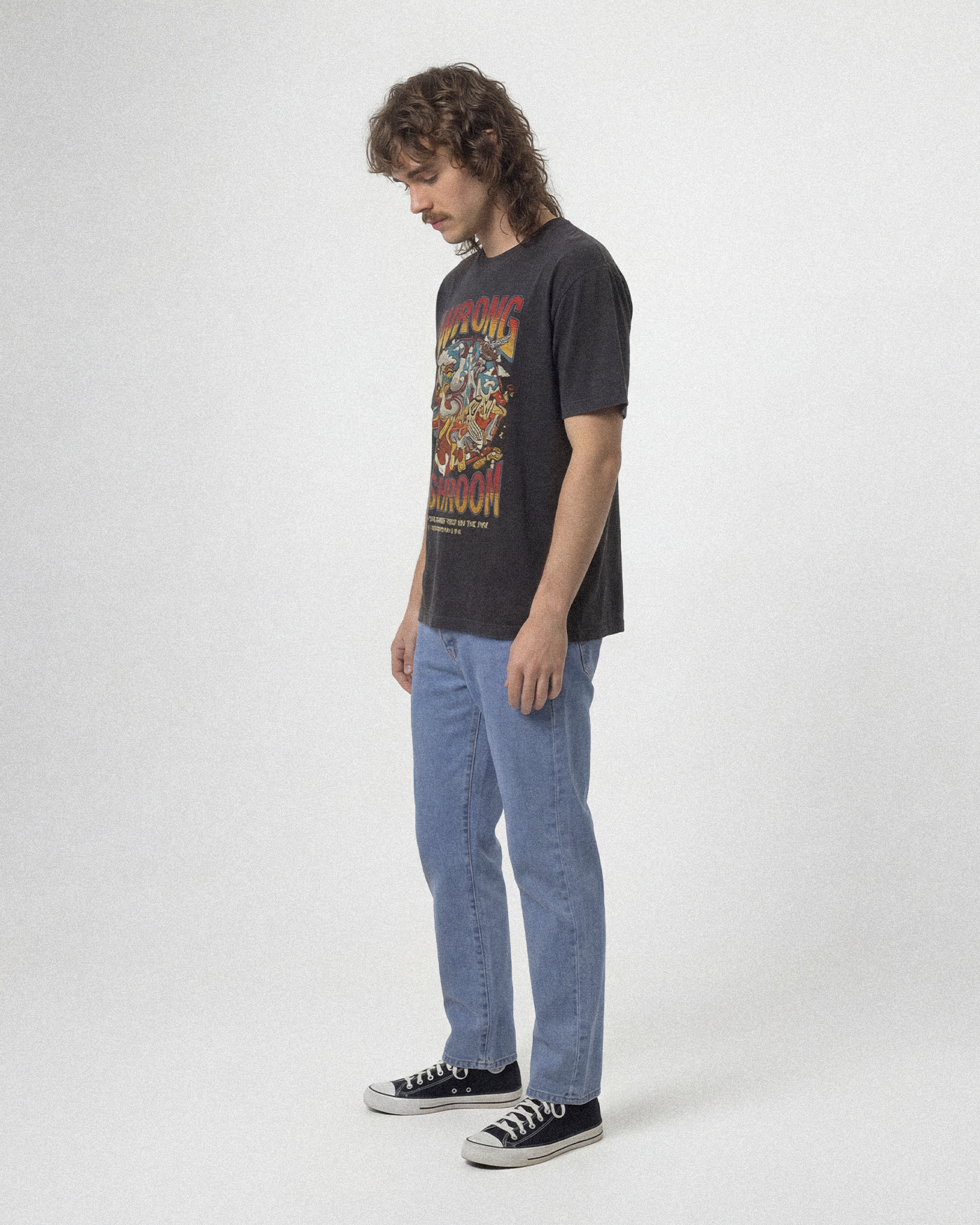 Wrong Mushroom | Dark Grey Tee