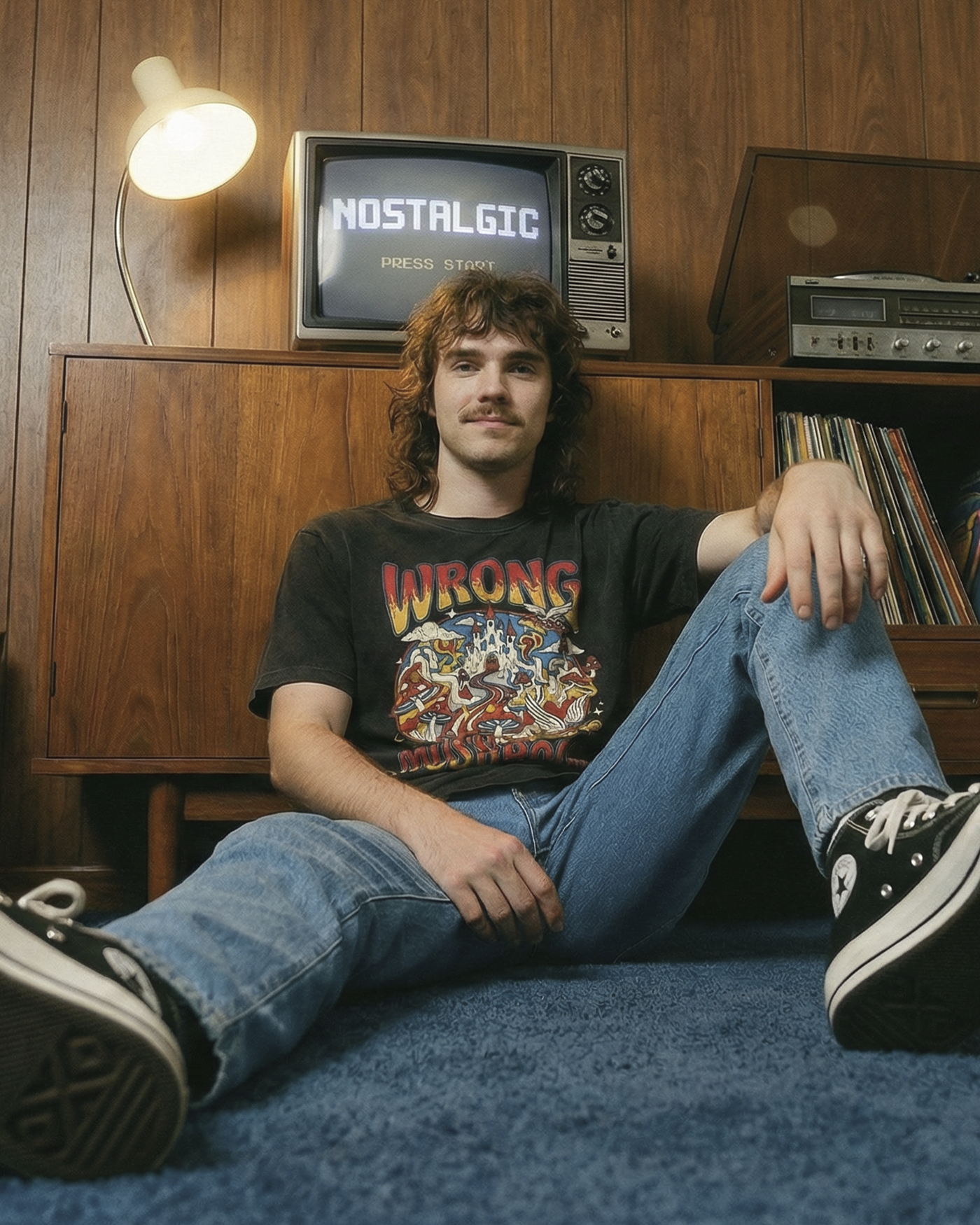 Wrong Mushroom | Dark Grey Tee