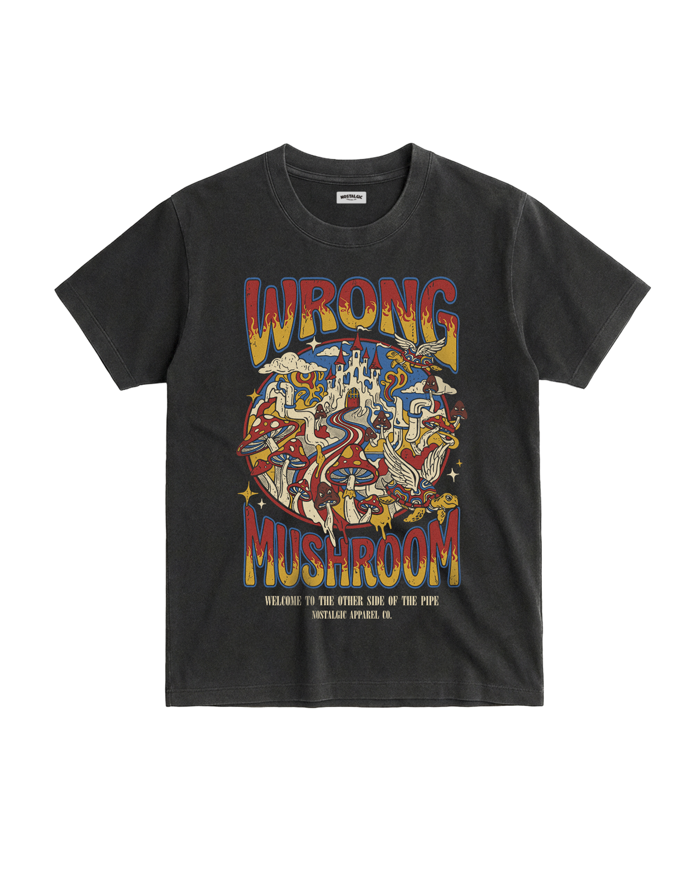 Wrong Mushroom | Dark Grey Tee
