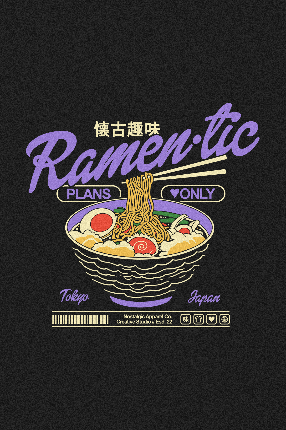 Ramen-tic plans only | Black Tee