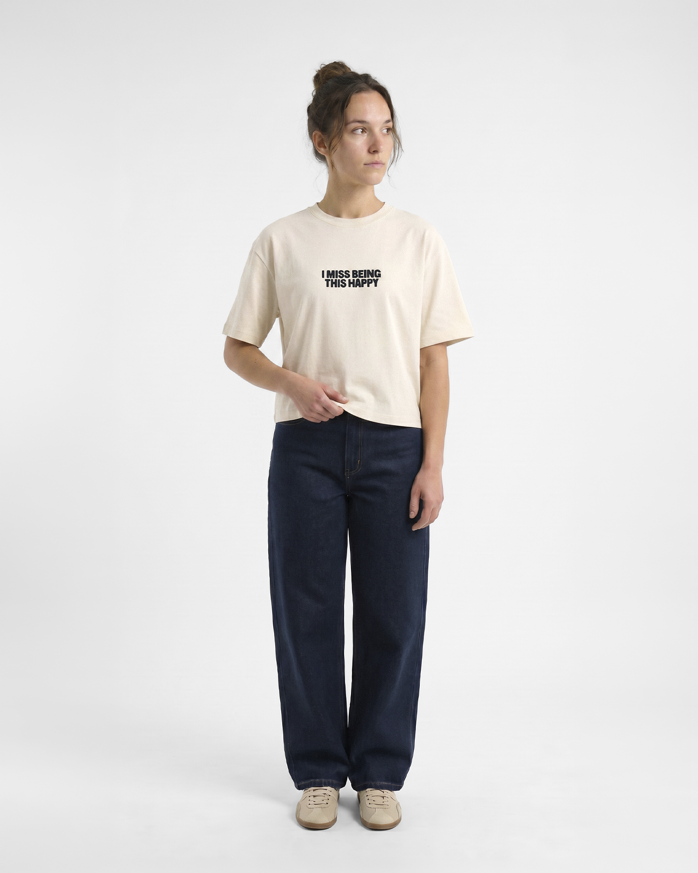 I miss being this happy | Cropped Tee