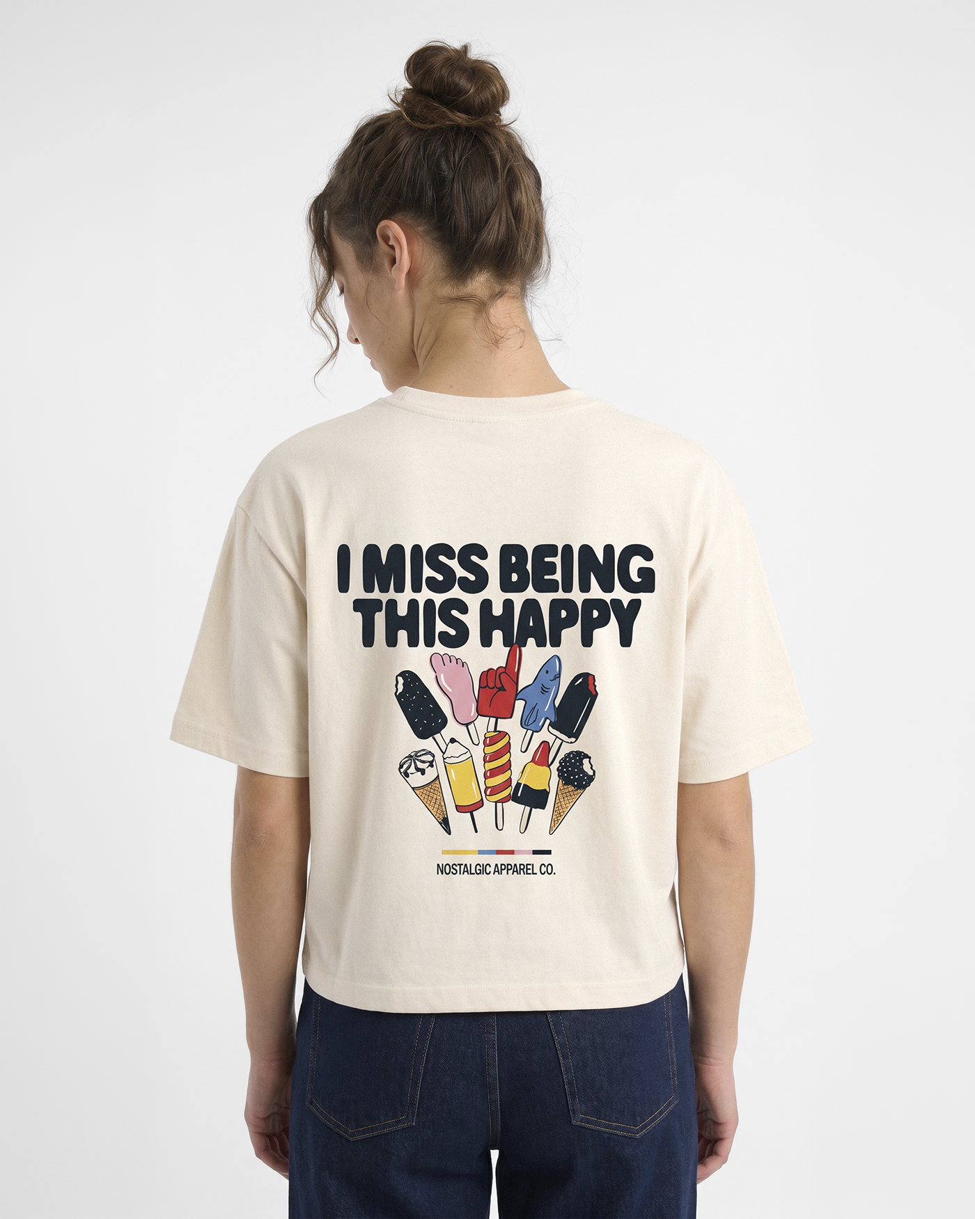I miss being this happy | Cropped Tee