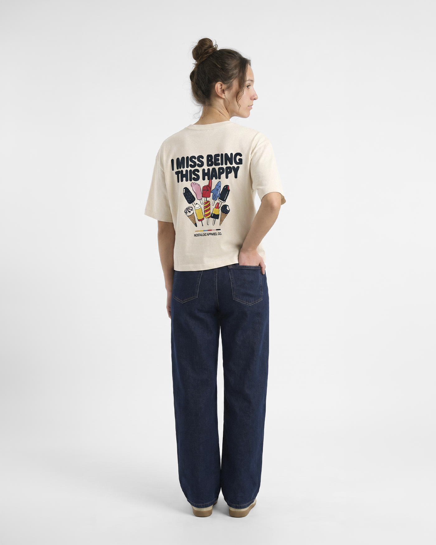 I miss being this happy | Cropped Tee