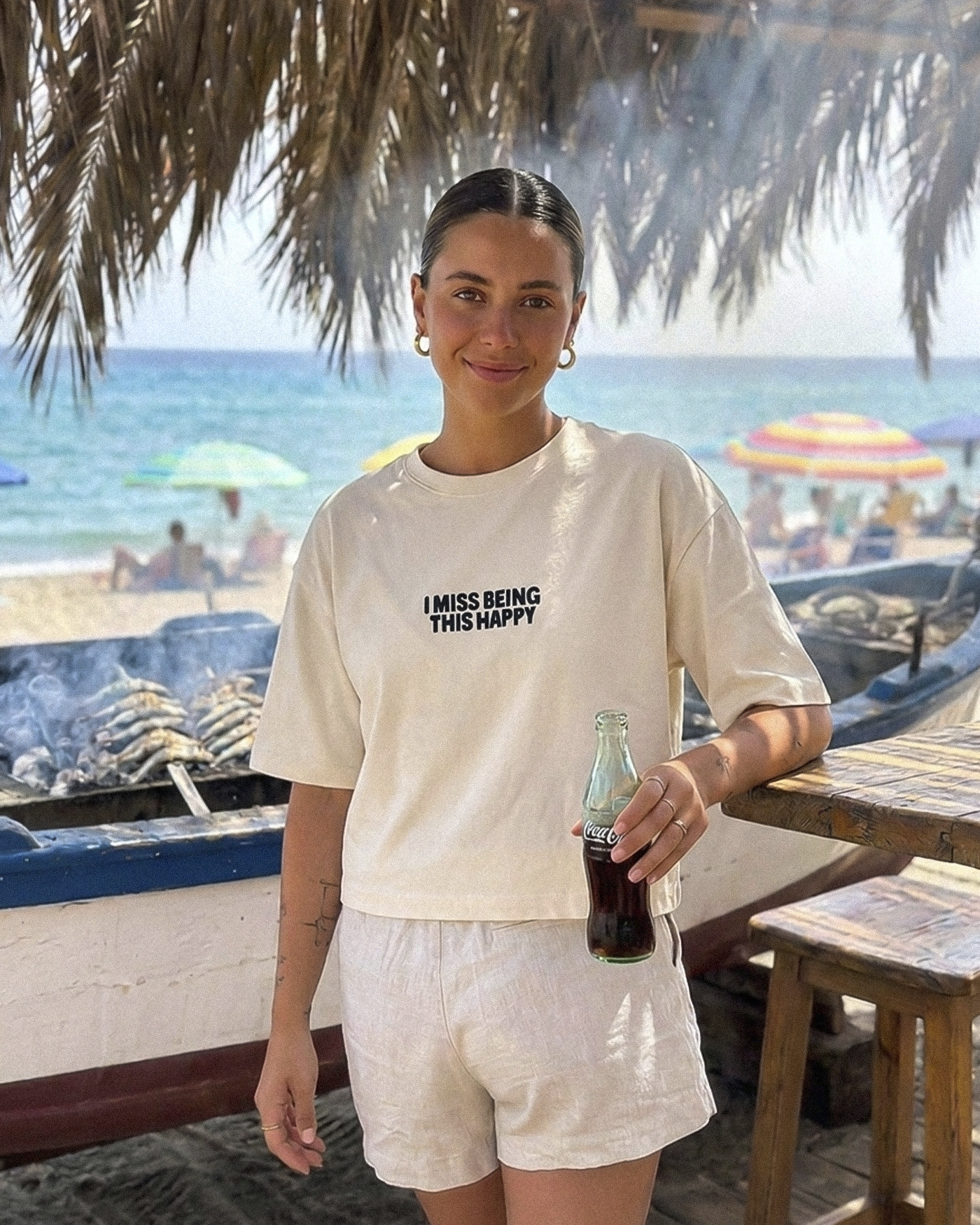 I miss being this happy | Cropped Tee