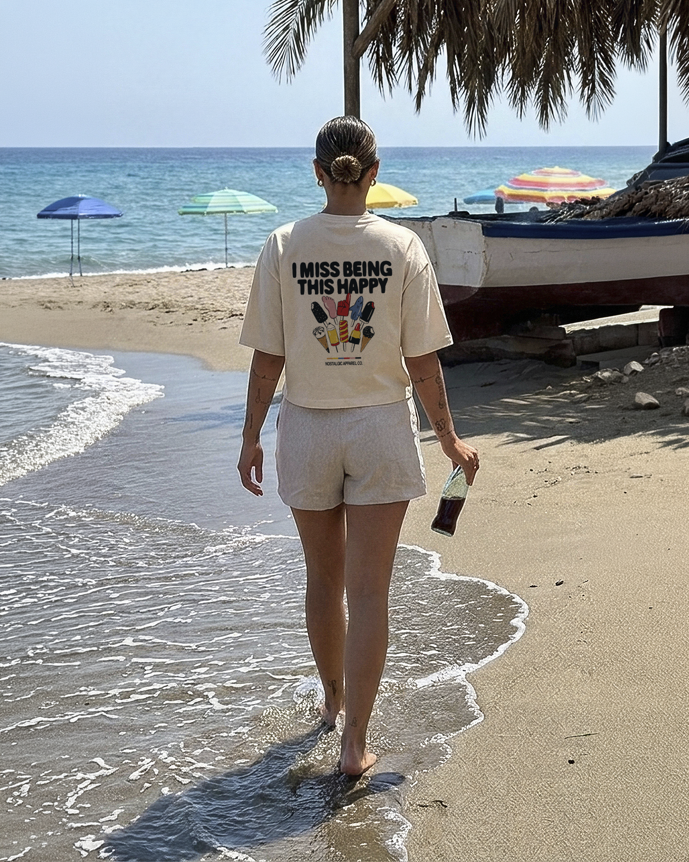 I miss being this happy | Cropped Tee