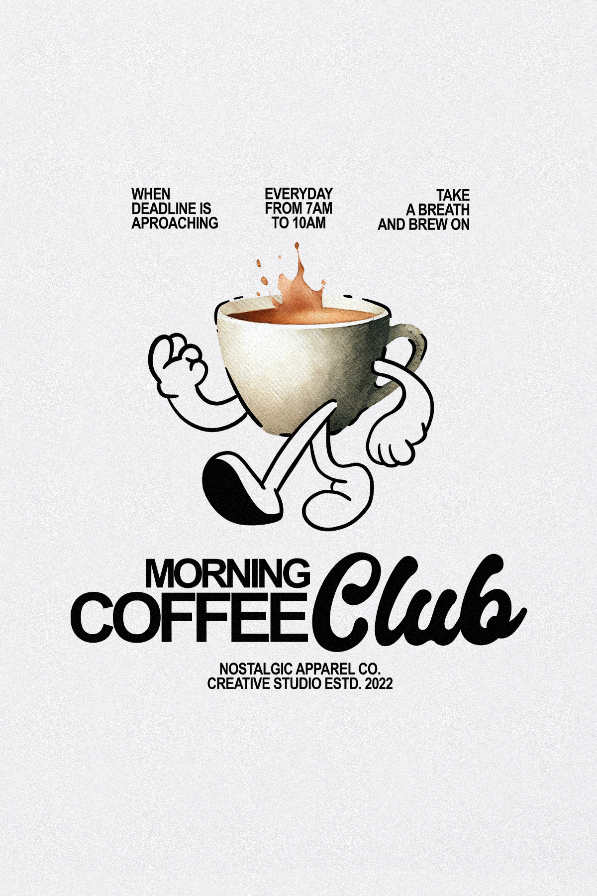 Morning Coffee Club | White Tee