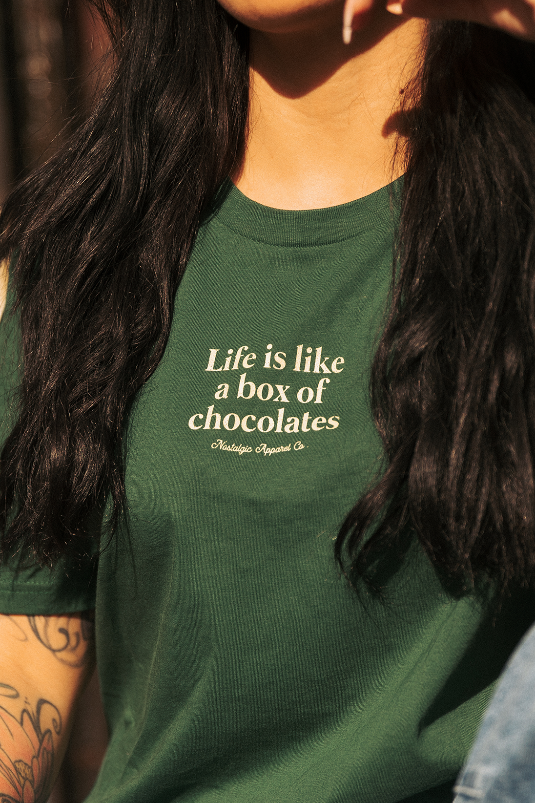 Life is Like a box of chocolates| Camiseta Green